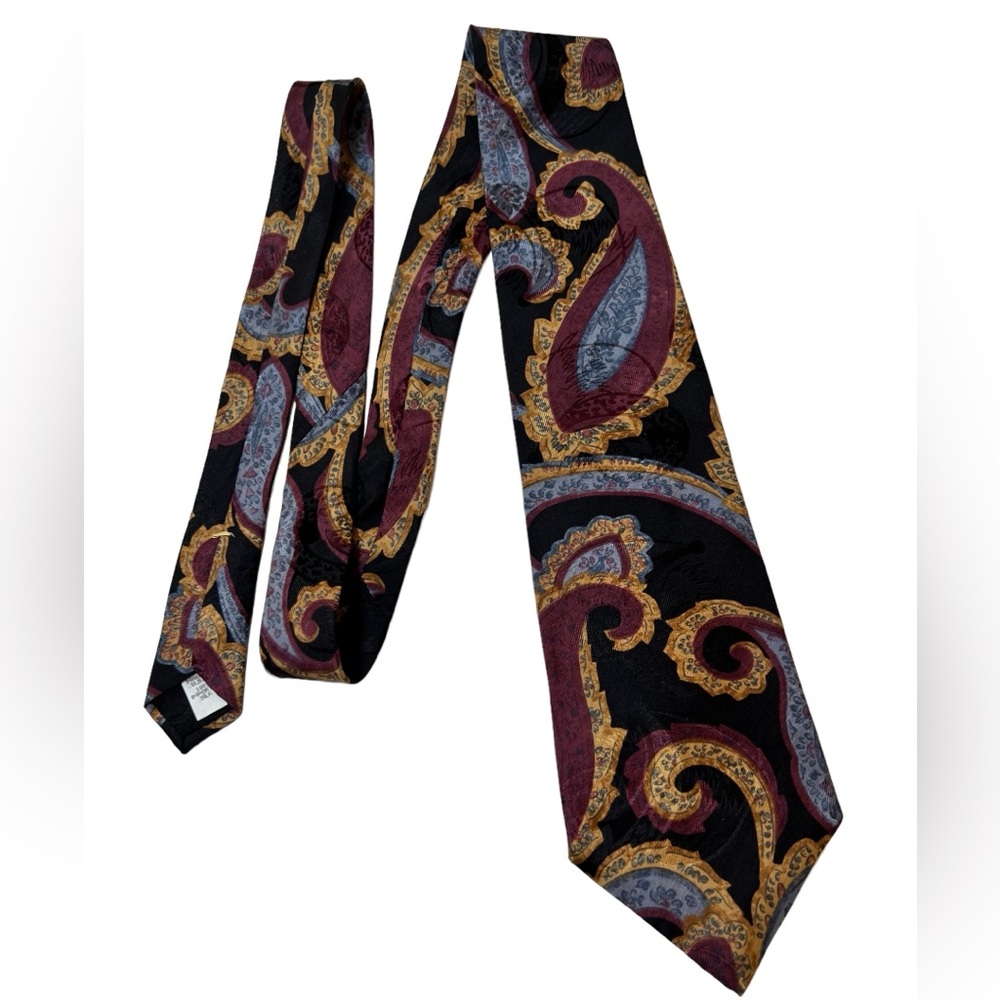 Oscar de La Renta Tie Men’s VINTAGE Couture Collection Neckwear Print Silk